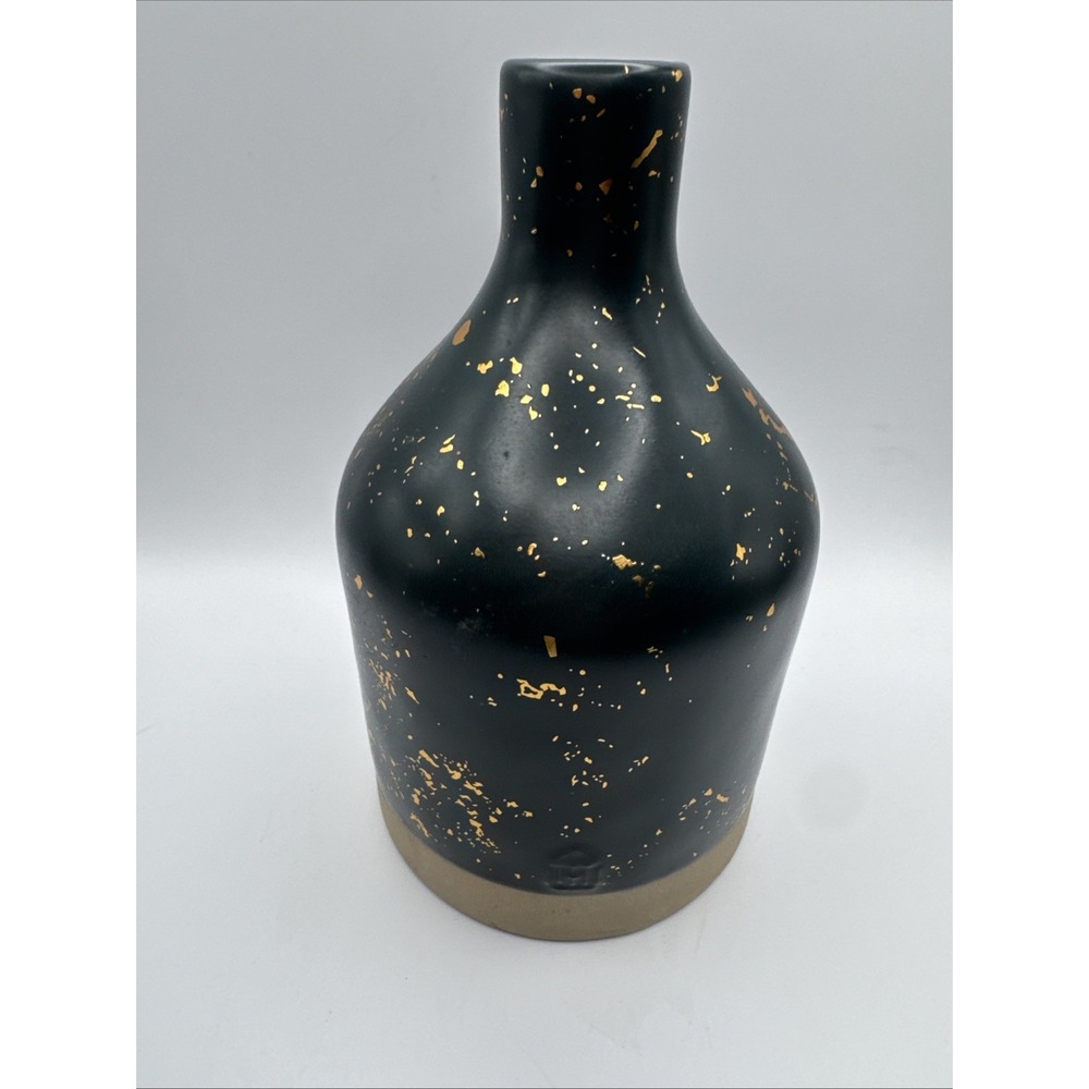 Hearth & Hand Magnolia Vase Deep Teal & Gold Flecks Modern Farmhouse Decor Fall - Picture 4 of 7